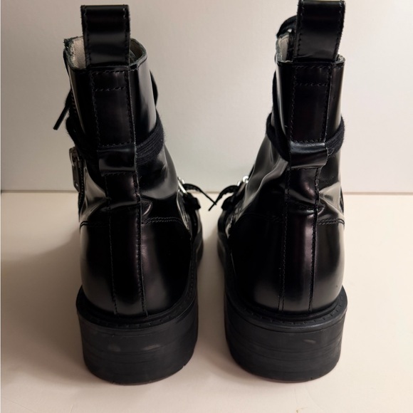 All saints WOMENS Black Patent Leather Donita boots US 9 - EU39 - Picture 5 of 8
